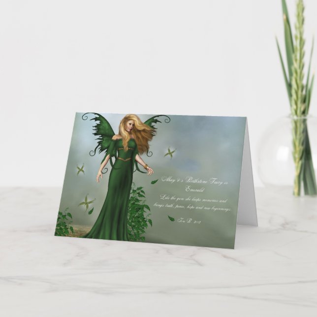 Fee Mais Birthstone Karte (Vorderseite)