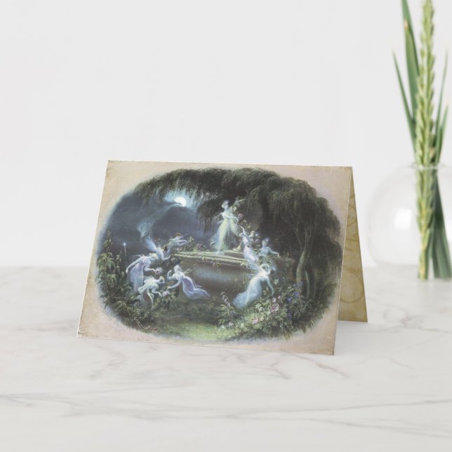 Fee tanzen im Mondschein Karte (Vorderseite)