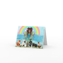 Fee-und Katzen-Anlass-Gruß-Karte