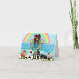 Fee-und Katzen-Anlass-Gruß-Karte Dankeskarte