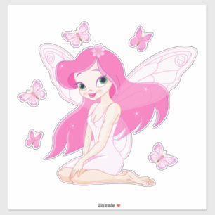 Fee und Schmetterlinge Aufkleber