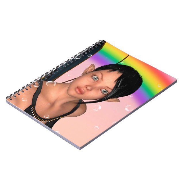 Fee unter Regenbogen Notizblock (Linke Seite)