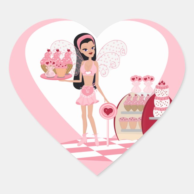 Fee Valentinstag Süßigkeiten Shoppe Aufkleber (Vorderseite)
