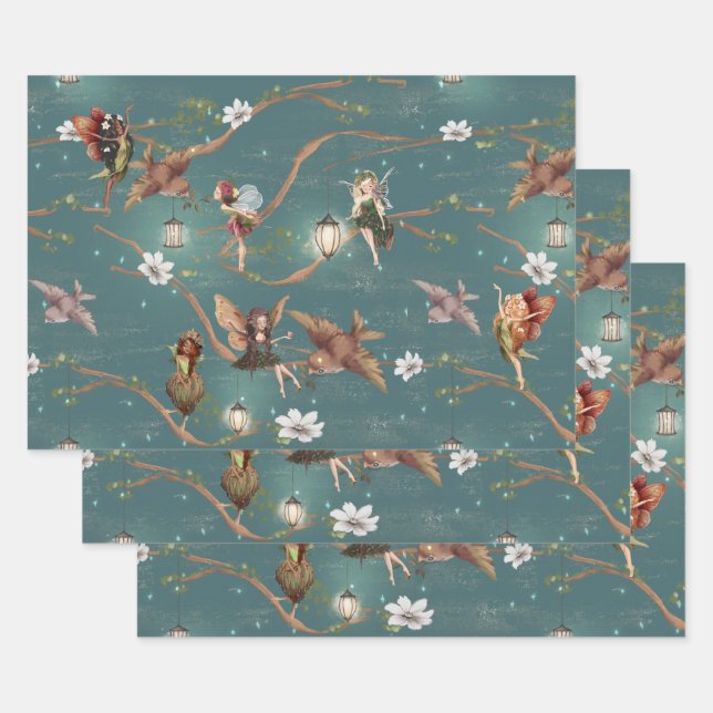 Fee Wrapping Paper Flat Sheet Set 3 Geschenkpapier Set (Set)