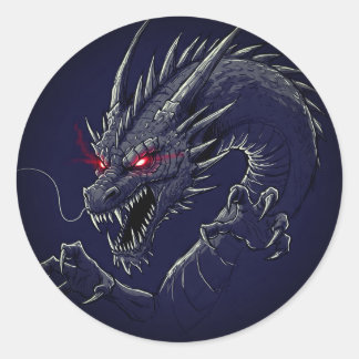 Feed Dragon Runder Aufkleber