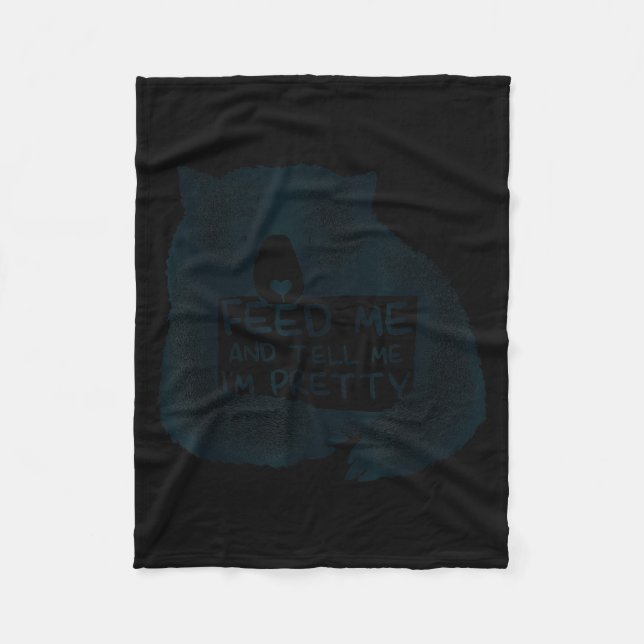 Feed Me And Tell Me I'm Pretty Brown Bear  Fleecedecke (Vorderseite)