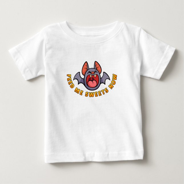 Feed Me Sweets Now Baby T-shirt (Vorderseite)