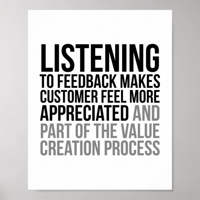 Feedback hören poster (Vorne)
