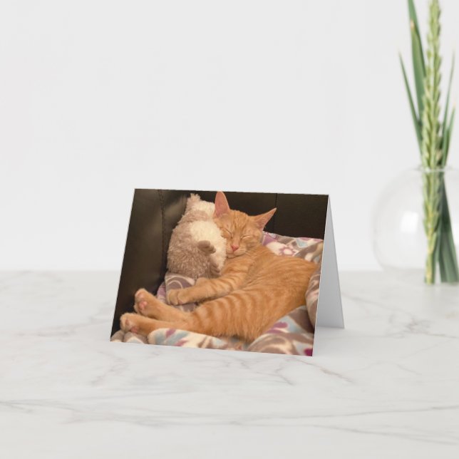 Feel Better Get Well Card Ginger Tiger Kitty Cat Karte (Vorderseite)