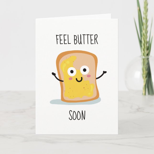 Feel Butter Bald Funny Sarcastic Sympathy Card Dankeskarte (Vorderseite)