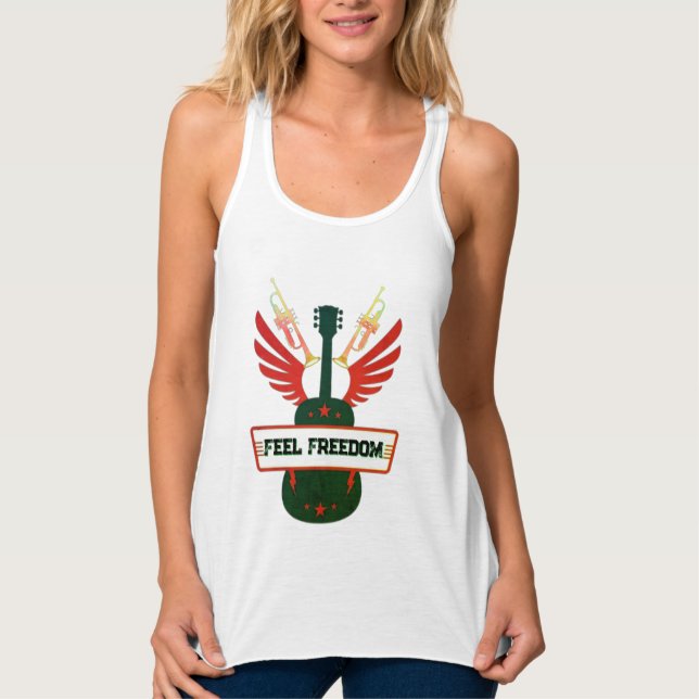 Feel Freedom Flowy Tank | Freefit Women's Racerba Top (Vorderseite)