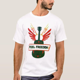 Feel Freedom Music T-Shirt | Freefit Men's Basic C