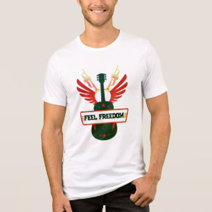 Feel Freedom Music T - Shirt   Freefit Unisex Trib