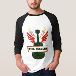 Feel Freedom Raglan T-Shirt | Freefit Men 3/4 Slee