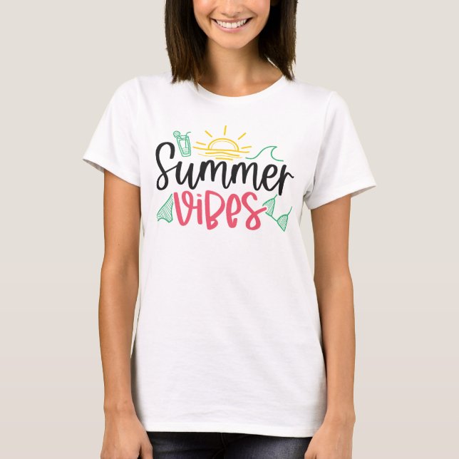 Feel Good "Summer Vibes" Women's Seasonal Tee (Vorderseite)