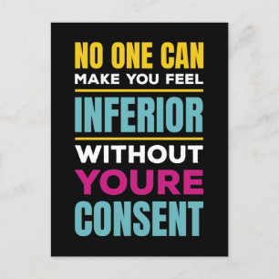 Feel Inferior Eleanor Roosevelt Women's Rights Postkarte