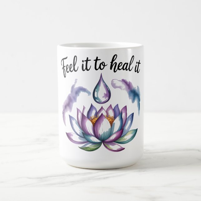 Feel It to Heal It Blooming Waterdrop Mug Kaffeetasse (Mittel)