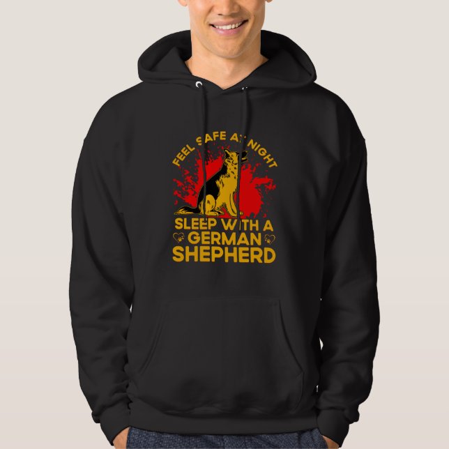 Feel safe at Night sleep with a German Shepherd Hoodie (Vorderseite)