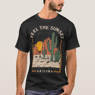 Feel Sunset Wüste Vibes Arizona Mountain Cactus T-Shirt