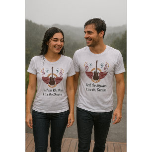 Feel the Beat, Live the Dream - Unisex Music Lover T-Shirt