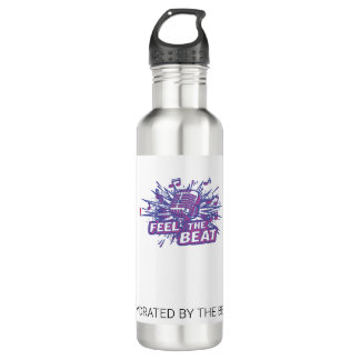 Feel the Beat | Retro Microphone Personalized Stai Edelstahlflasche