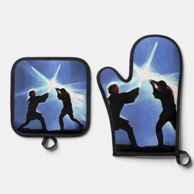 Feel the Force Ofenhandschuh & Topflappen-Set (Vorderseite)