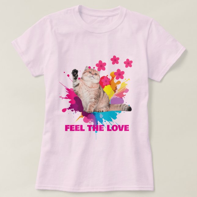 FEEL THE LOVE TRENDY T-SHIRT ADVcreators ARTICLE80 (Design vorne)