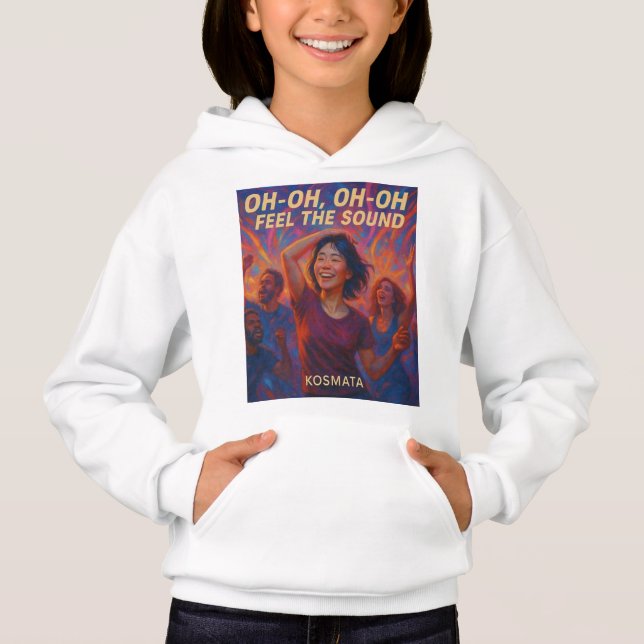 Feel the Sound - Hoodie Mädchen (Vorderseite)