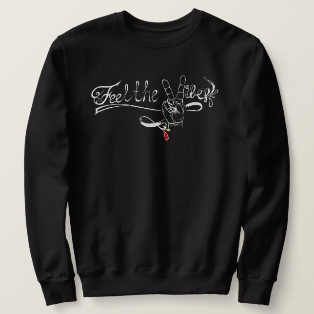 Feel the Vibes Logo Longsleeve T-Shirt Sweatshirt (Design vorne)