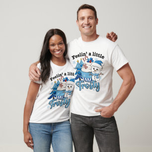 Feelin' eine kleine Frosty Snowman Hot Cocoa Xmas T-Shirt