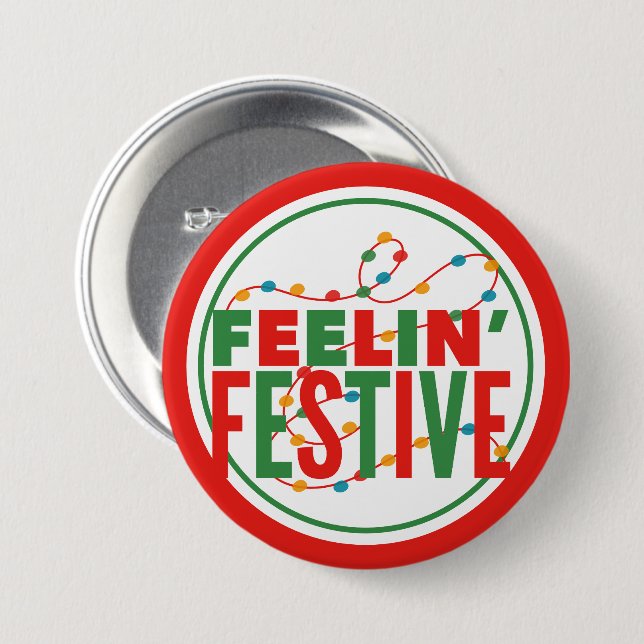 Feelin feierliche Urlaubssaison Button (Vorne & Hinten)