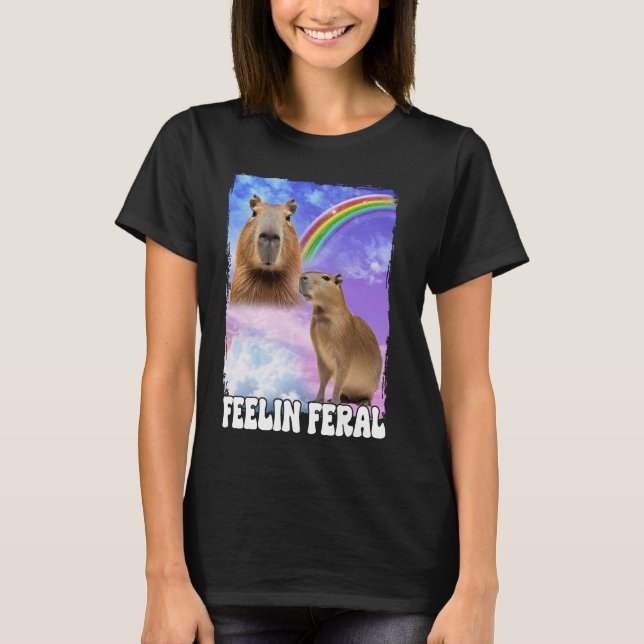 Feelin Feral Capybara T-Shirt (Vorderseite)