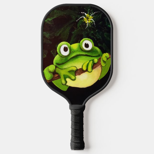 Feelin' Froggy Green Frog Pickleball Schläger (Vorderseite)