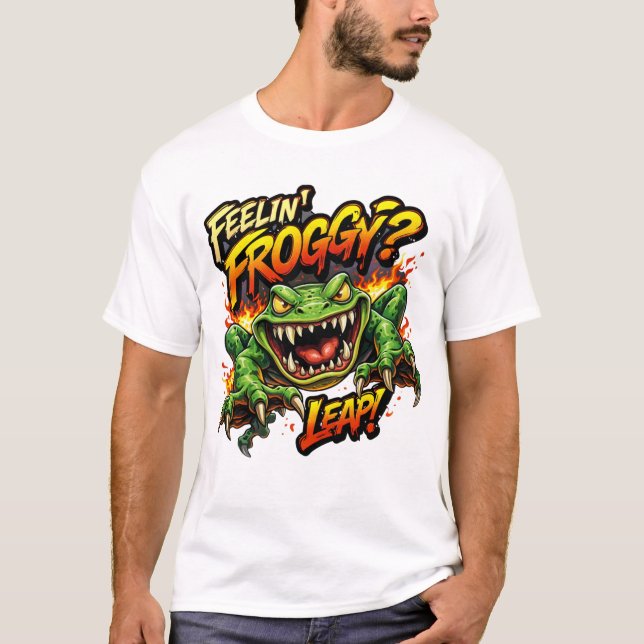Feelin' Froggy?  Leap! Angry frog T-Shirt (Vorderseite)