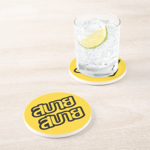 Feelin "Good"-Hersteller Sabai Sabai in thailändis Getränkeuntersetzer