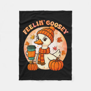 Feelin Goosey Funny Goose Erntedank Herbst Fleecedecke