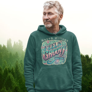 Feelin' Groovy Retro 70er Vintag Psychedelic Hoodie