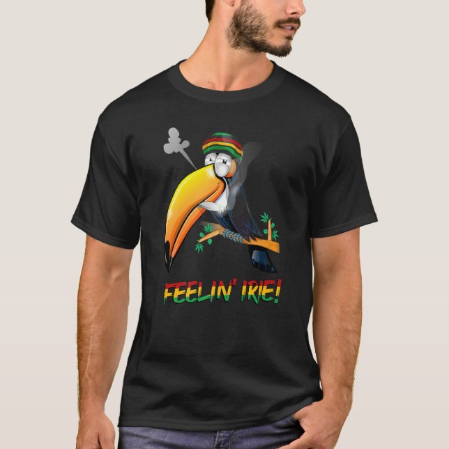 Feelin' Irie Patois Jamaica Toucan Jamaican Slang T-Shirt (Vorderseite)