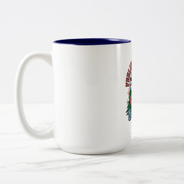 Feelin’ Jolly Christmas Sant Zweifarbige Tasse (Links)