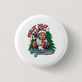 Feelin’ Jolly Christmas Santa Button