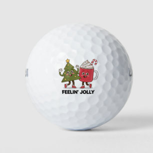 Feelin Jolly Christmas Tree Kaffee Lover Winter Golfball
