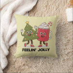 Feelin Jolly Christmas Tree Kaffee Lover Winter Kissen<br><div class="desc">Feelin Jolly Christmas Tree Kaffee Lover Winter</div>