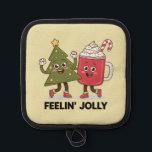 Feelin Jolly Christmas Tree Kaffee Lover Winter Topflappen<br><div class="desc">Feelin Jolly Christmas Tree Kaffee Lover Winter</div>