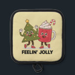Feelin Jolly Christmas Tree Kaffee Lover Winter Topflappen<br><div class="desc">Feelin Jolly Christmas Tree Kaffee Lover Winter</div>