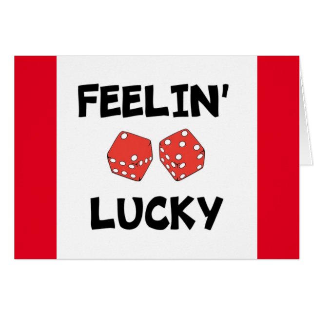 "FEELIN' LUCKY DICE (Vorderseite (Horizontal))