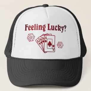 Feelin Lucky Dice Cards Benutzerdefinierter Tinte Truckerkappe