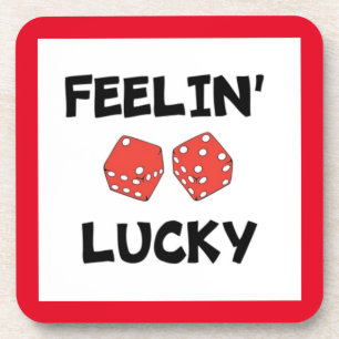 "FEELIN' LUCKY DICE GETRÄNKEUNTERSETZER