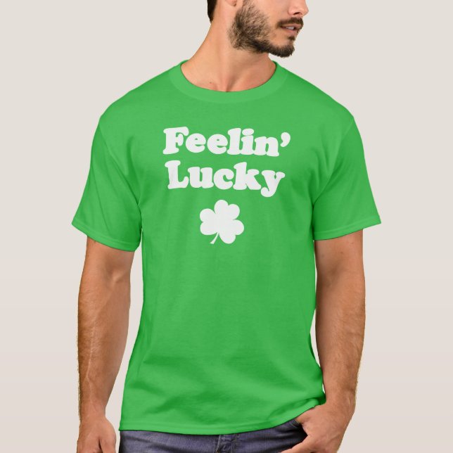 Feelin' Lucky Kleeblatt (ON DARK) T-Shirt (Vorderseite)