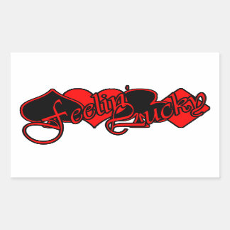 Feelin' Lucky Rechteckiger Aufkleber