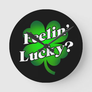 Feelin' Lucky? Runde Wanduhr